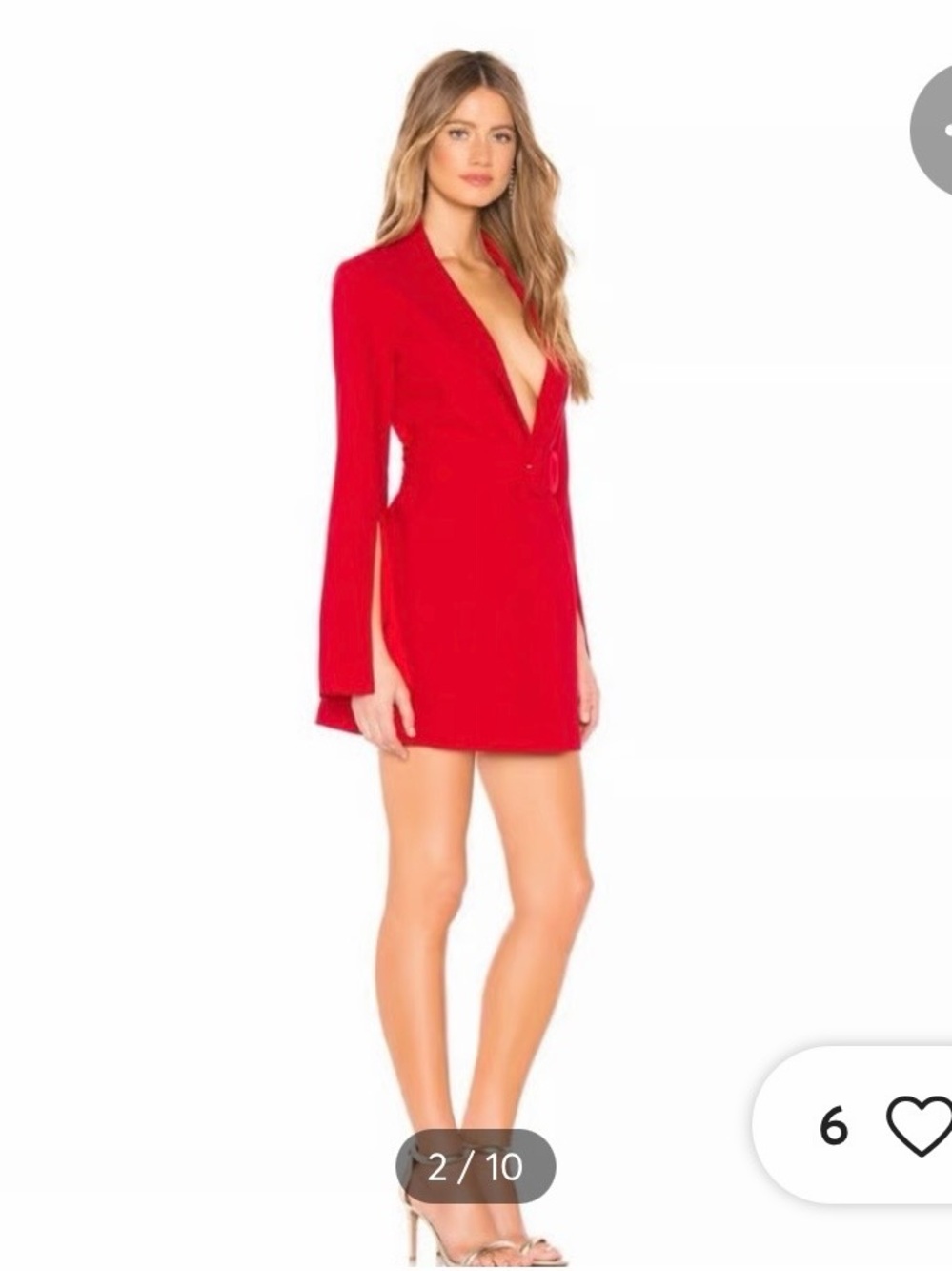 Amanda Uprichard Antwerp Blazer Dress Scarlet Red Belted Mini Sz P US 0 Revolve
